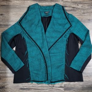 Lane Bryant Tweed Blazer Jacket Size 24 Women Green